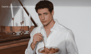 Cedrik Lorenzen preparing a meal in a modern kitchen.