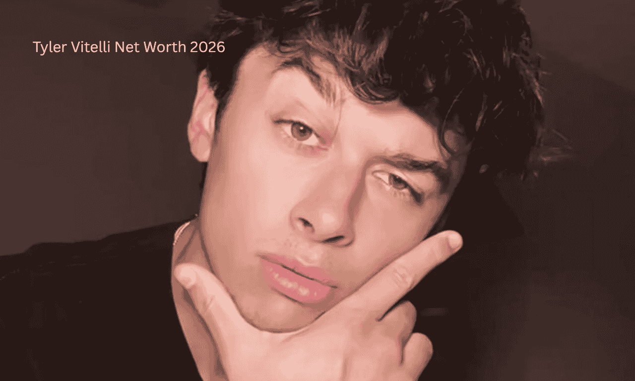 Tyler Vitelli posing for a social media portrait representing his estimated net worth and digital creator career in 2026.
