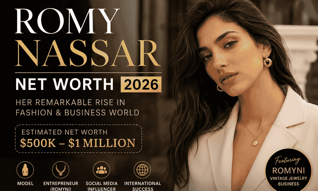 Romy Nassar Net Worth 2026 featured image showing Lebanese fashion model and entrepreneur