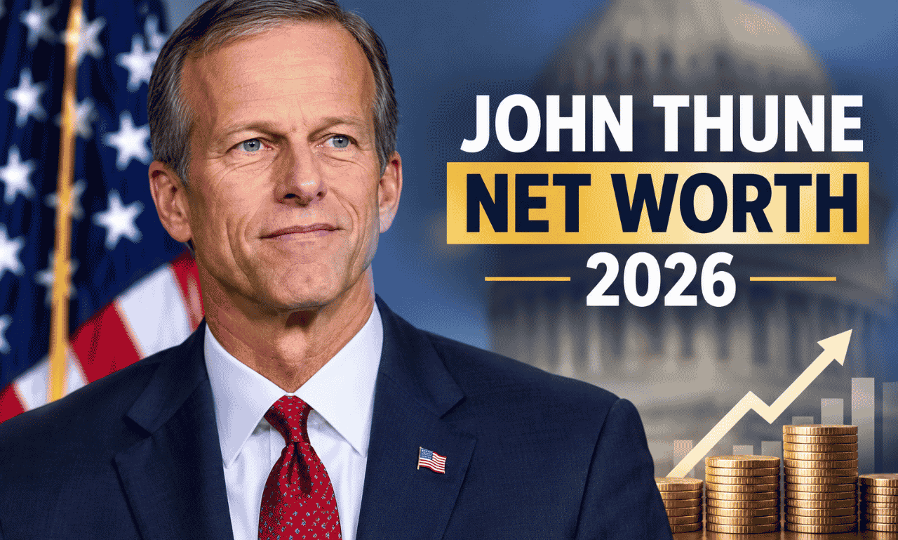 John Thune net worth 2026 and portrait of U.S. Senate Majority Leader