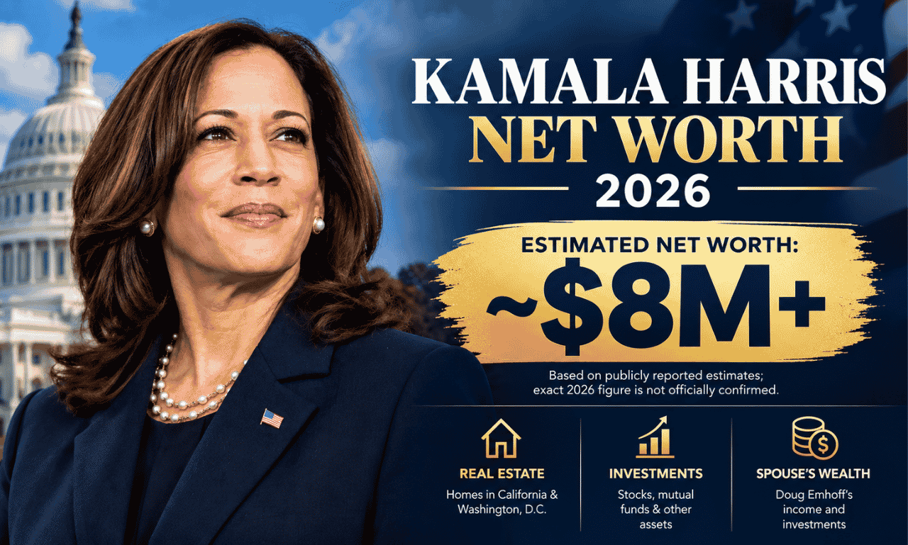 Kamala Harris Net Worth 2026 – wealth, career and financial profile