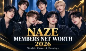 NAZE members net worth 2026 featuring Kaisei, Younki, Ato, Turn, Yuya, Kimkun and Dohyeok